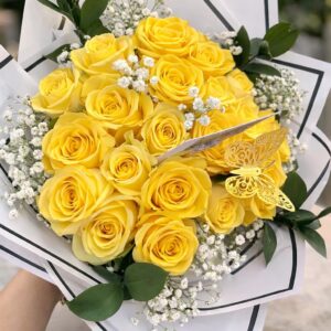 Hans wrap bouquet in Yellow